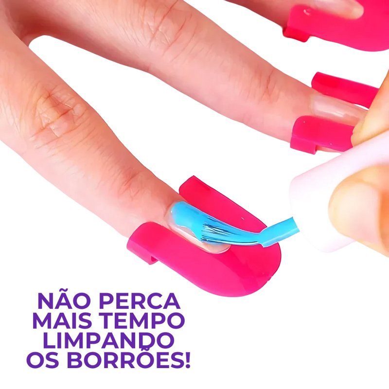 Kit para Unhas sem Borrar - Pinte com Precisão e Facilidade!