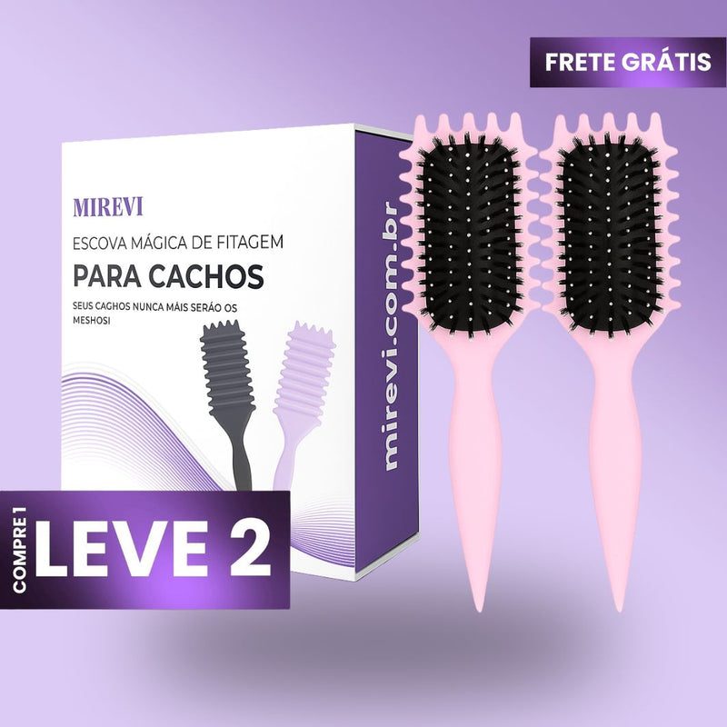 Escova Mágica de Fitagem para Cachos - CachoPerfeito™ [COMPRE 1 & LEVE 2] + Brinde
