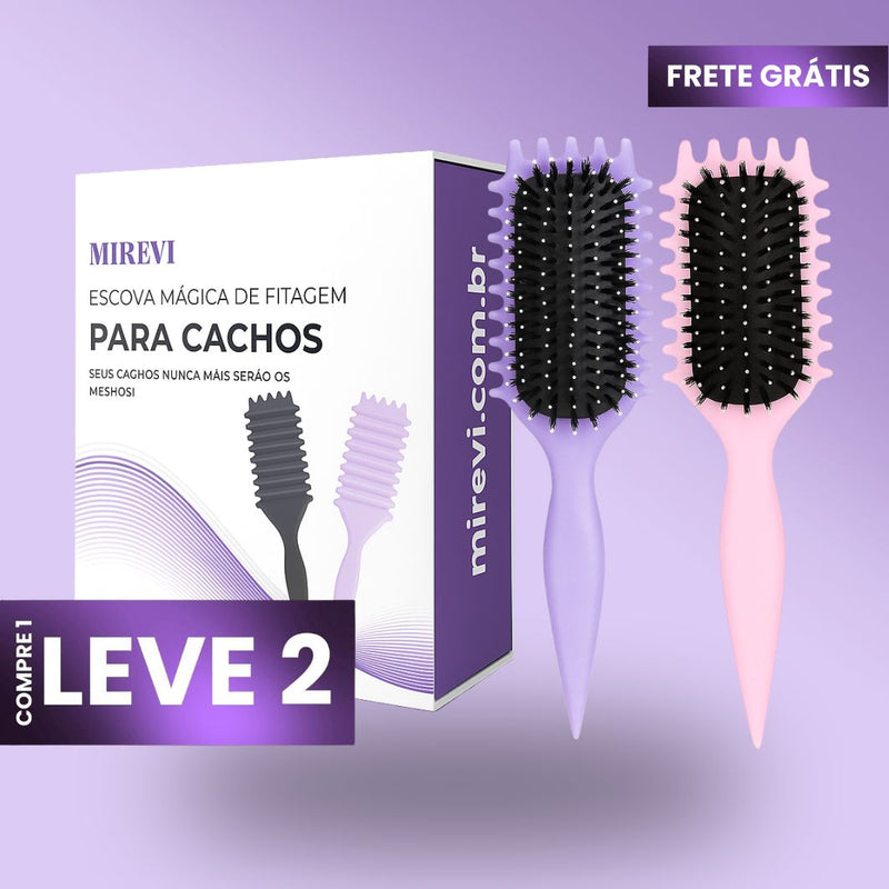 Escova Mágica de Fitagem para Cachos - CachoPerfeito™ [COMPRE 1 & LEVE 2] + Brinde
