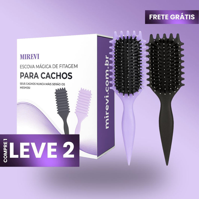 Escova Mágica de Fitagem para Cachos - CachoPerfeito™ [COMPRE 1 & LEVE 2] + Brinde