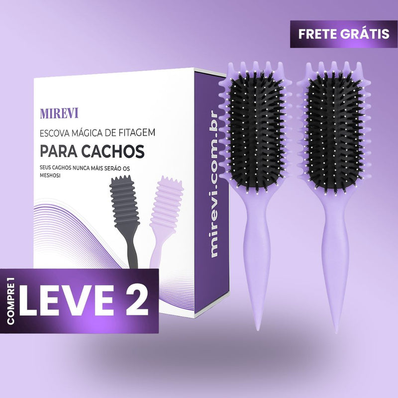 Escova Mágica de Fitagem para Cachos - CachoPerfeito™ [COMPRE 1 & LEVE 2] + Brinde