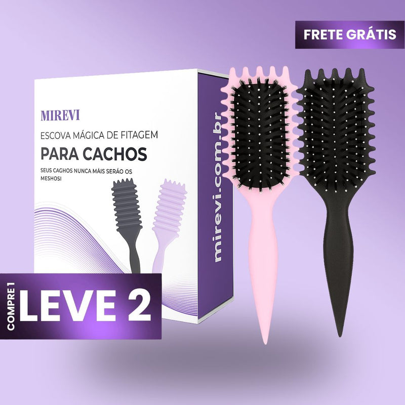Escova Mágica de Fitagem para Cachos - CachoPerfeito™ [COMPRE 1 & LEVE 2] + Brinde