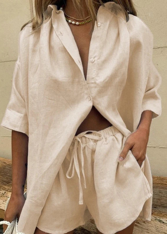Conjunto Feminino Camisa e Short Casual