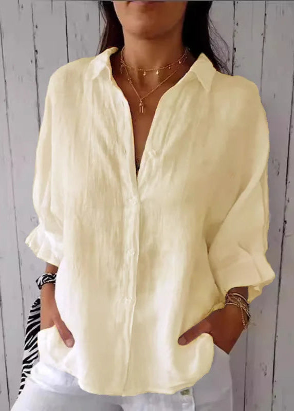 Camisa Feminina de Linho Casual