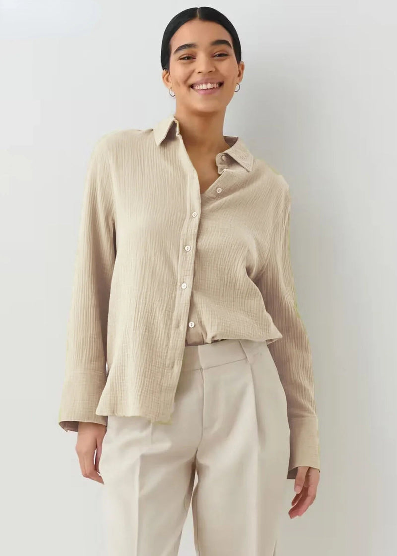 Camisa Feminina de Algodão Texturizada