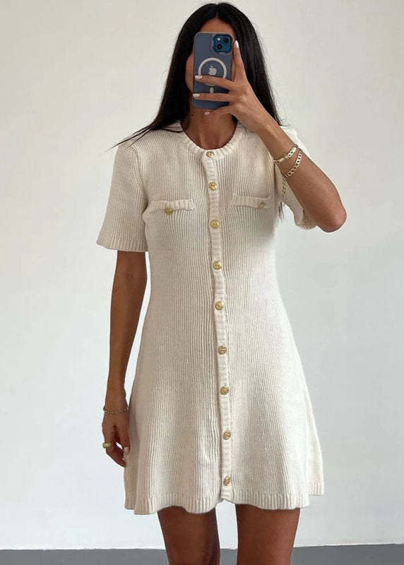 Vestido Feminino Curto de Tricô