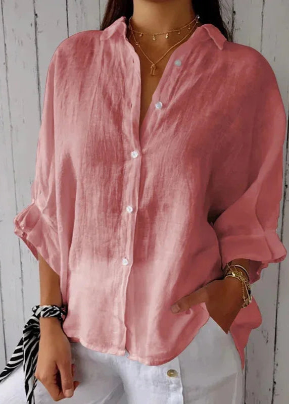 Camisa Feminina de Linho Casual