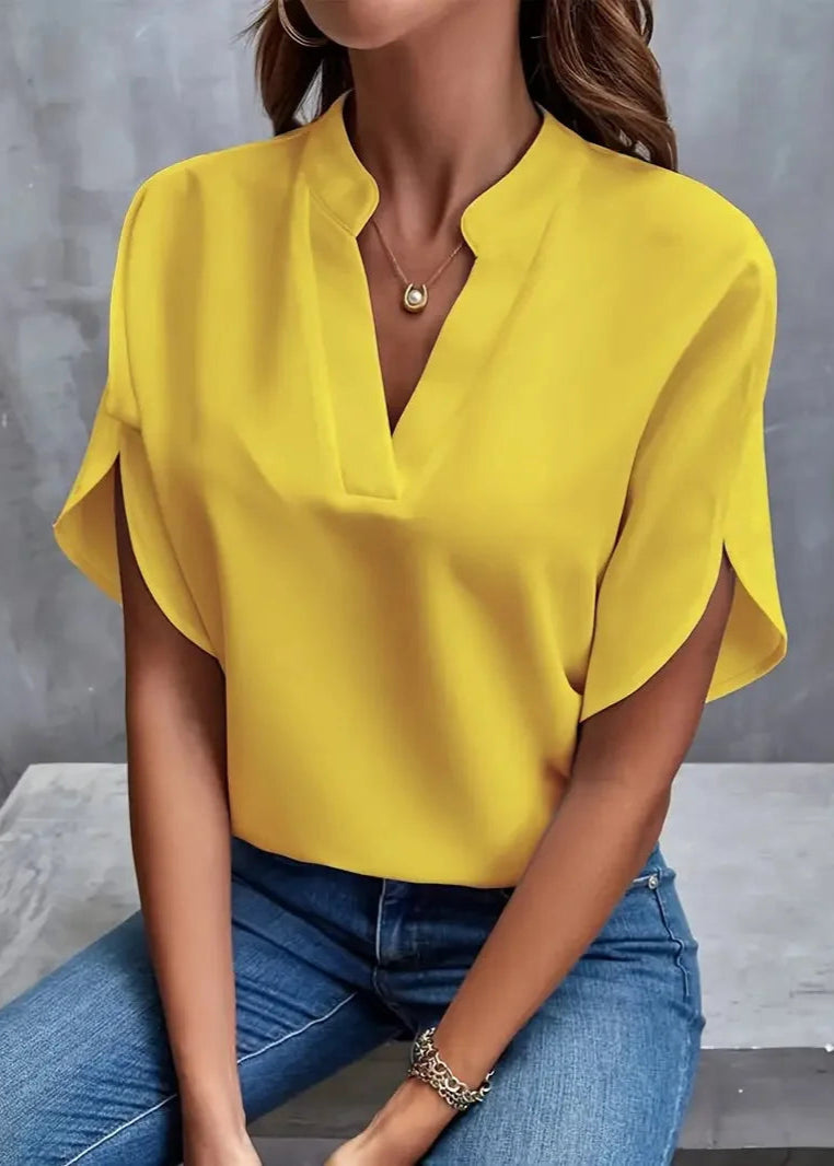 Blusa Feminina Decote V Gola Padre