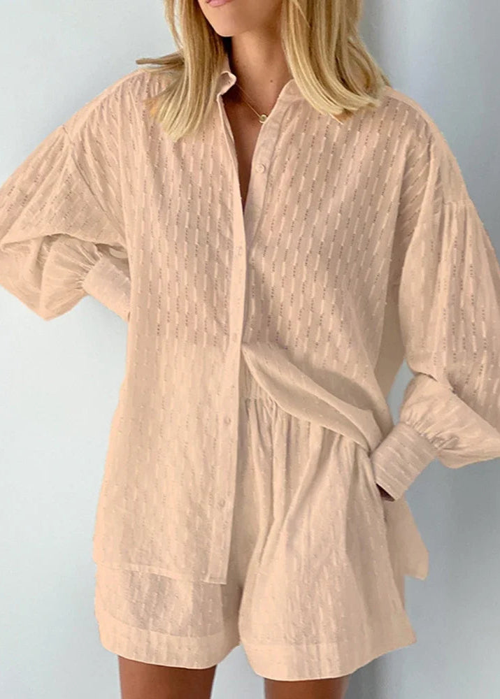Conjunto Feminino de Linho Camisa e Short
