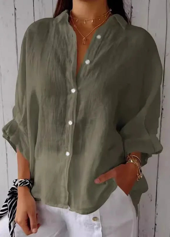 Camisa Feminina de Linho Casual
