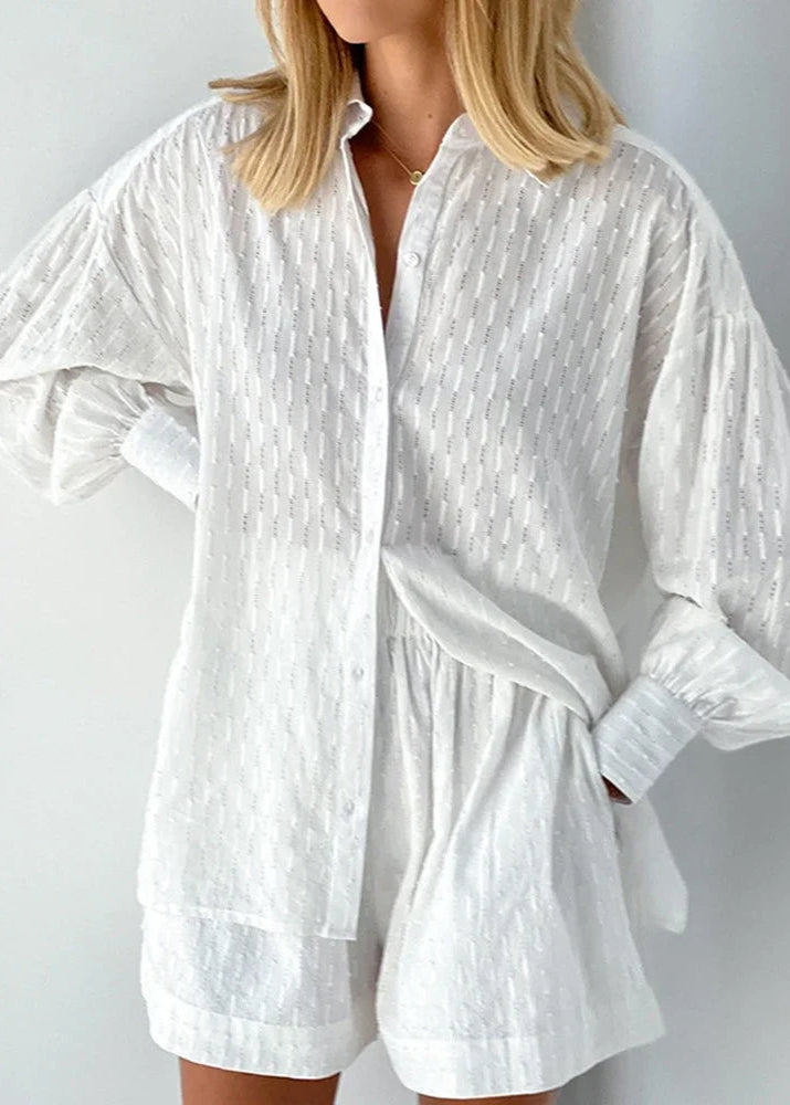 Conjunto Feminino de Linho Camisa e Short