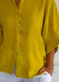 Camisa Feminina de Linho Casual