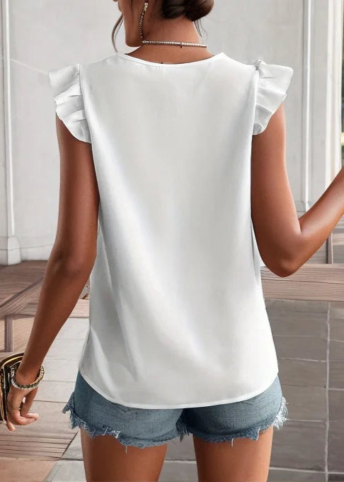 Blusa Feminina de Renda com Babado