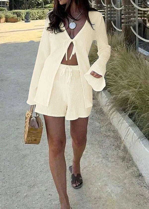 Conjunto Feminino Blusa e Short Saída de Praia
