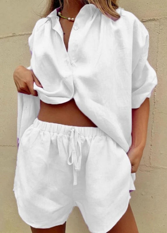 Conjunto Feminino Camisa e Short Casual