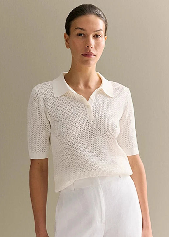 Blusa Feminina Gola Polo Meia Manga