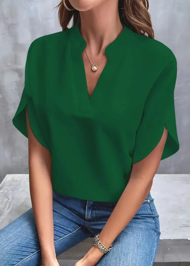 Blusa Feminina Decote V Gola Padre