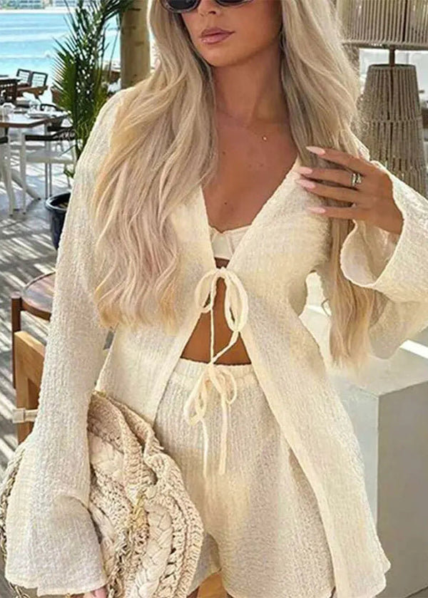 Conjunto Feminino Blusa e Short Saída de Praia
