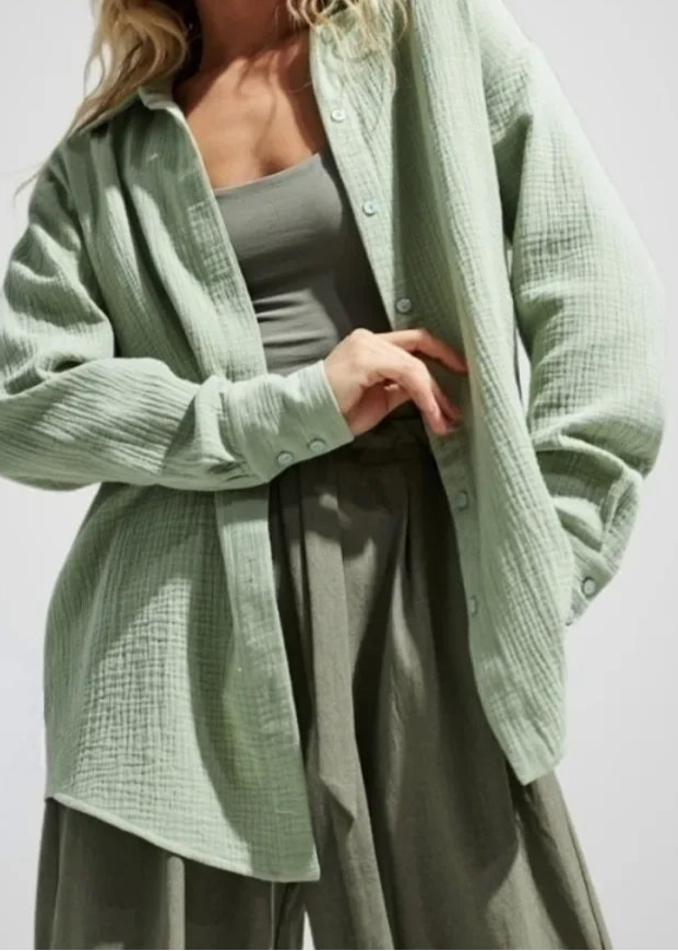 Camisa Feminina de Algodão Texturizada
