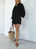 Conjunto Feminino Camisa e Short Listrado