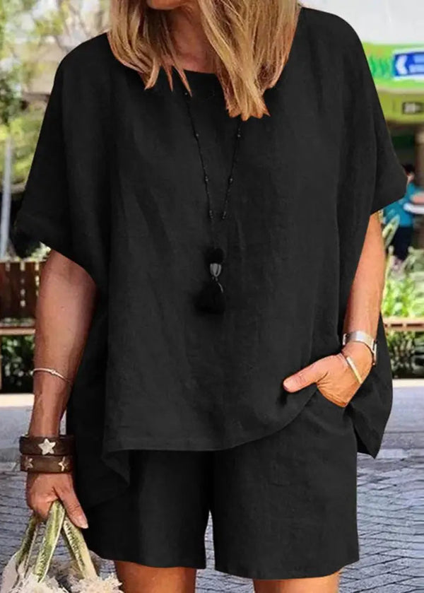 Conjunto Feminino Camisa e Short de Verão