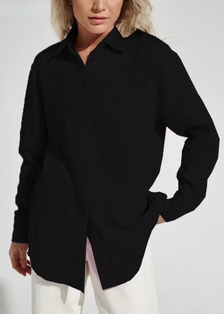 Camisa Feminina de Algodão Texturizada