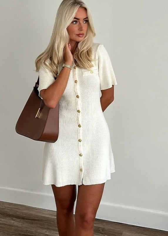 Vestido Feminino Curto de Tricô