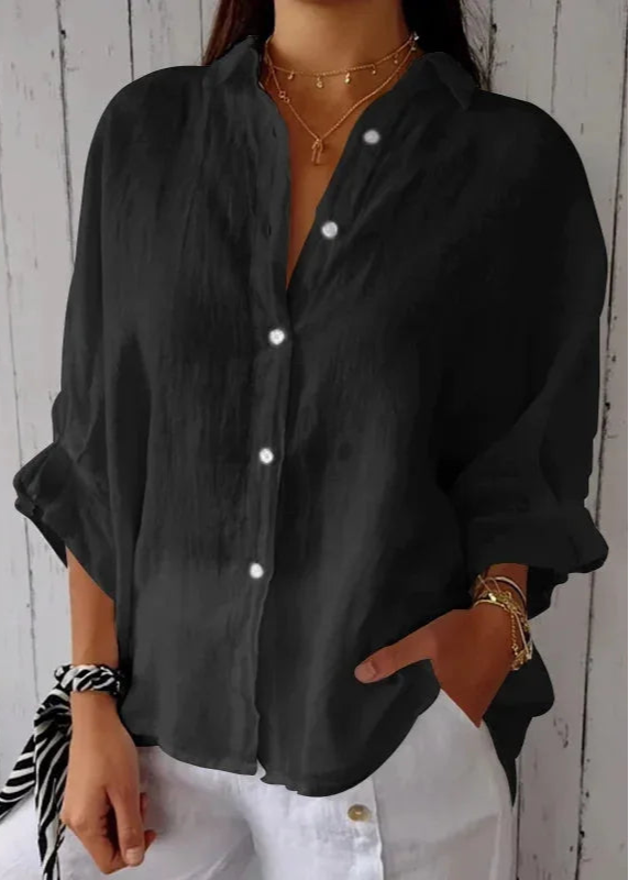 Camisa Feminina de Linho Casual