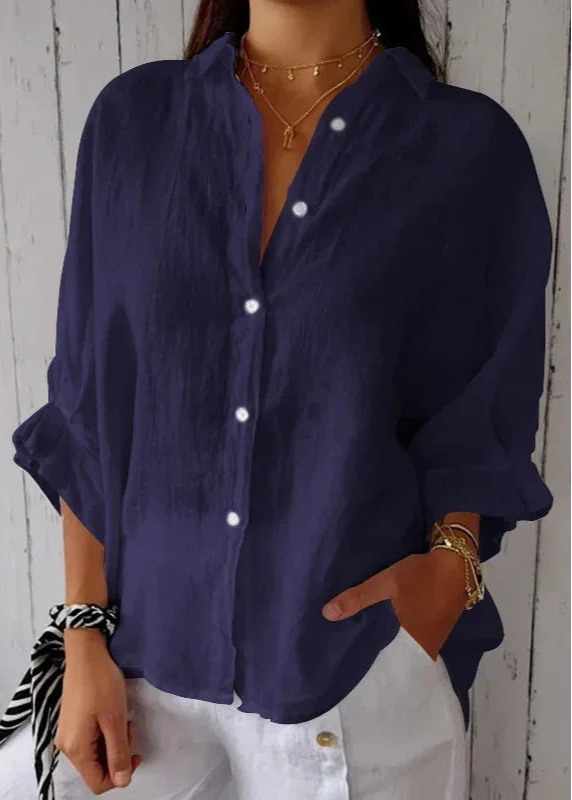 Camisa Feminina de Linho Casual