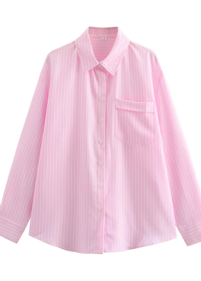 Camisa Feminina Manga Longa Listrada