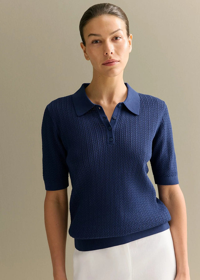 Blusa Feminina Gola Polo Meia Manga