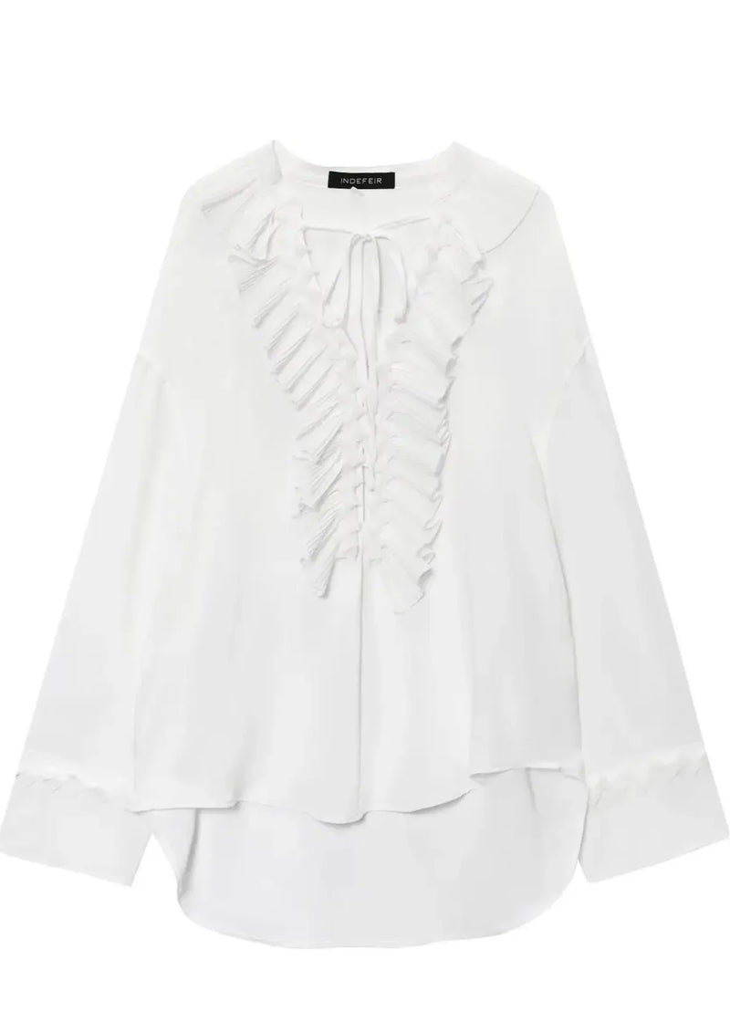 Blusa Feminina Boho em Chiffon com Babado
